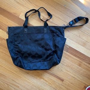 Black Coach Diaper Bag